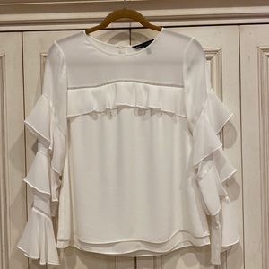 White House Black Market White Blouse